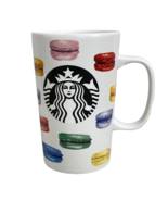 STARBUCKS 16 Oz French Macarons Coffee Cup Mug 2015 Dot Collection Rainbow - £17.77 GBP