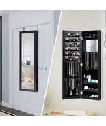 2-in-1 Black Wall or Door Mounted Jewelry Organizer Full Length Mirror - $5,383.83 MXN