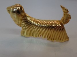 Unbranded Vintage Goldtone Shaggy Dog Brooch. 2.25&quot; X 1.25&quot; - £9.29 GBP