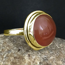 925 Sterling Silver Carnelian Sz 2-14 Gold/Rose Gold Plated Ring Women RSV-1190 - £27.69 GBP+