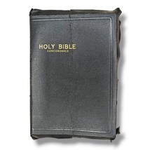 Vintage 1950&#39;s Holy Bible KJV Red Letter Edition Concordance World Publishing - £20.66 GBP