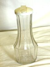 Good Seasons Vinegar Oil Cruet Clear Glass Bottle Plastic Lid - $16.82