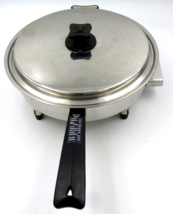 Webalco Electric Skillet w/ Lid 11&quot; Stainless Steel - NO POWER ADAPTER - £23.69 GBP