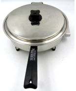 Webalco Electric Skillet w/ Lid 11&quot; Stainless Steel - NO POWER ADAPTER - £23.33 GBP