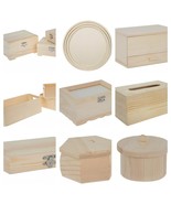 Unfinished Wood Containers Various Styles New Priced Each - €6,82 EUR+