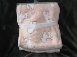 Ron Ron RonRon Baby Girl Snugly Blanket Pink White Poodle Dog Fleece Plush - £34.95 GBP
