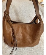 Vince Camuto Saddle Brown Pebbled Leather Satchel Handbag - €28,23 EUR