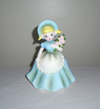 Napco Springtime Girl Figurine Planter Blue Dress #A1880A Japan 1950s Vintage - £19.78 GBP
