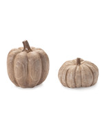 Wood Grain Design Pumpkin Decor (Set of 2) - $1,472.24 MXN
