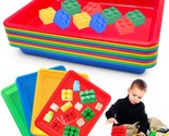 12 Pack Activity Plastic Art Trays,Multicolor Plastic Art Trays,Serving ... - £20.39 GBP