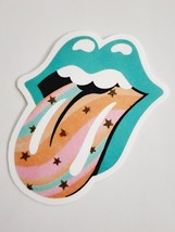 Mouth with Lips Open and Tongue Sticking Out Multicolor Sticker Decal Super Cool - £1.77 GBP