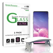 Samsung Galaxy S10 amFilm Tempered Glass Screen Protector (UV Install - 2 Pack) - £59.79 GBP