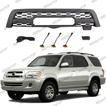 Black Front Grille Bumper Grill Fit For TOYOTA SEQUOIA 2005-2007 With LE... - £169.75 GBP