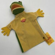 Steiff Animal Hand Puppet Frog Green Yellow With Tags 251306 - £37.32 GBP