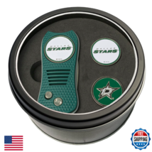 Team Golf NHL Dallas Stars 2 Ball Markers Tin Gift Set W/ Retractable Di... - $34.66