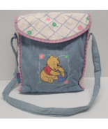 Vintage Winnie The Pooh Diaper Bag Baby Bag Honey Floral Cotton Denim Dolly - £72.91 GBP