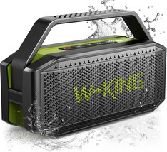 W-King 60W Waterproof Portable Speaker, Rich Bass, 40H Playtime, Bluetooth 5.0, - £147.04 GBP