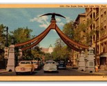 Eagle Gate Street View Salt Lake City Utah UT UNP Unused Linen Postcard ... - $2.92