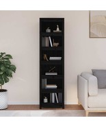 Book Cabinet Black 50x35x183 cm Solid Wood Pine - £100.91 GBP