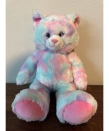 Build A Bear Plush Pastel Swirl Tie Dye Kitty Cat Pink Purple Blue - £7.86 GBP