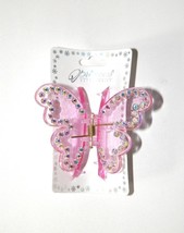 AB Rhinestone Pink Butterfly Hair Claw Clip Princess Accessories - £4.68 GBP