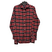 Good Man Mens Button-Up Shirt Red Plaid Long Sleeve Flannel Pocket Outdo... - £18.15 GBP