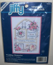 Sunset Jiffy Counted Cross Stitch Wedding Memories 16673 New Old Stock - £6.67 GBP
