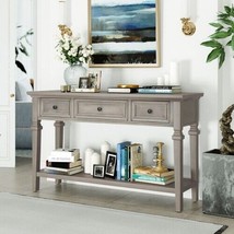 Classic Retro Style Console Table with Three Top Drawers and Open Style Bottom S - £221.33 GBP