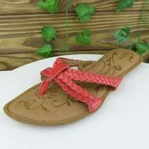 Born Women Flip Flop Shoes  Coral Leather Slip On Size 8 Medium (B, M) - £19.55 GBP