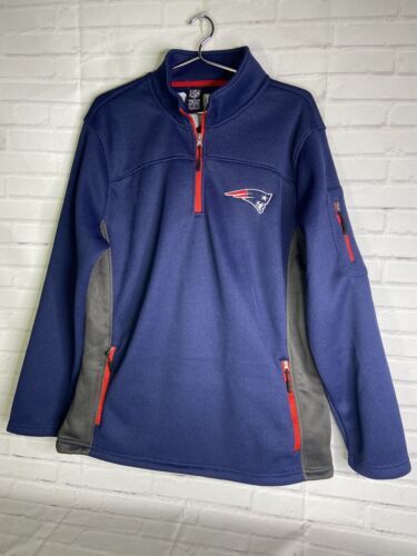 Primary image for Ultra Game New England Patriots Quarter Zip Fleece Pullover Sweatshirt Mens M