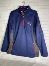 Ultra Game New England Patriots Quarter Zip Fleece Pullover Sweatshirt M... - £58.38 GBP