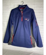 Ultra Game New England Patriots Quarter Zip Fleece Pullover Sweatshirt M... - £58.38 GBP