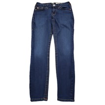 True Religion Pants Womens 27 Blue Curvy Skinny Low Rise Stretch Zip Denim Jeans - £22.17 GBP