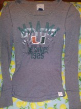 Victorias Secret PINK University Of Miami Um Long Sleeved Top Sz L - £22.15 GBP