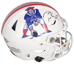 Tom Brady Autographed Patriots Throwback Authentic Speed Flex Helmet Fanatics - £2,568.93 GBP