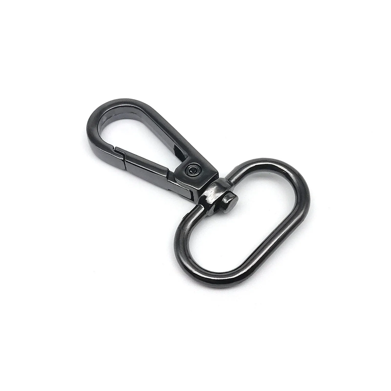 Metal Swivel Lobster Leather Bag Handbag Purse -Inside wide 13mm gun black - $3.03 CAD