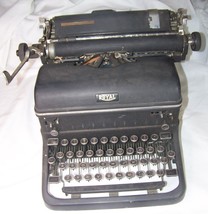 c1940 ANTIQUE UPRIGHT ROYAL TYPEWRITER - £42.81 GBP