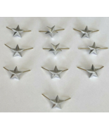 Lot of 10 USSR Army Lieutenant Epaulet Rank Star metal pin Silver 13 mm - $169.78 MXN