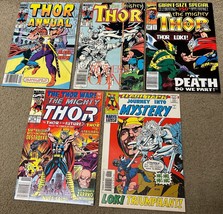 Thor Marvel Comics Lot of 5 Books #349 432 438 Annual #12 &amp; Journey into... - £15.63 GBP