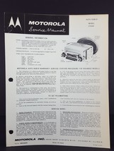 Motorola 1958 Chevrolet Auto Radio Service Manual Model CTA8X - £5.43 GBP
