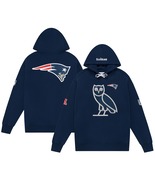 Mens OVO NE Patriots Icon Team Pullover Hoodie - Navy Blue - $79.00