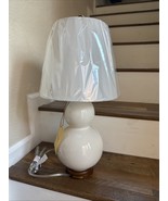 Ralph Lauren Porcelain Smooth Crackle Ivory White Small Table Lamp ~New~ - $192.06 CAD