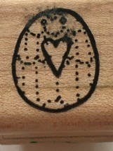 D.O.T.S. Rubber Stamp Dots Easter Egg Holding a Heart Abstract Image Small Love - £2.39 GBP