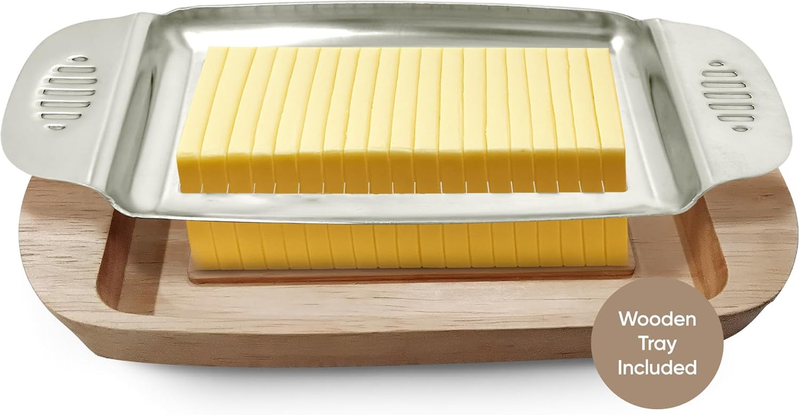 Butter and Cheese Slicer |Cutter with Wooden Storage Tray |Multipurpose Handheld Item image 10