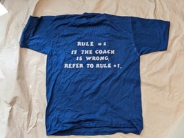 Coach Rule 1 2 Right Wrong Men&#39;s L Blue 50/50 T Shirt Jerzees USA Felt L... - $32.66