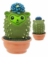 Pokey Cactus Hedgehog In A Pot Figurine Whimsical Fairy Garden Succulent... - €12,79 EUR