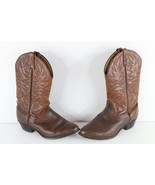 Vintage 70s Streetwear Mens 10 3E Pebble Grain Tribal Leather Cowboy Boo... - $128.65