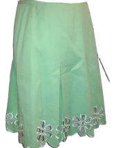 INC International Concepts Womens Pleated Skirt Size 2 Side Zipper Green - £11.52 GBP