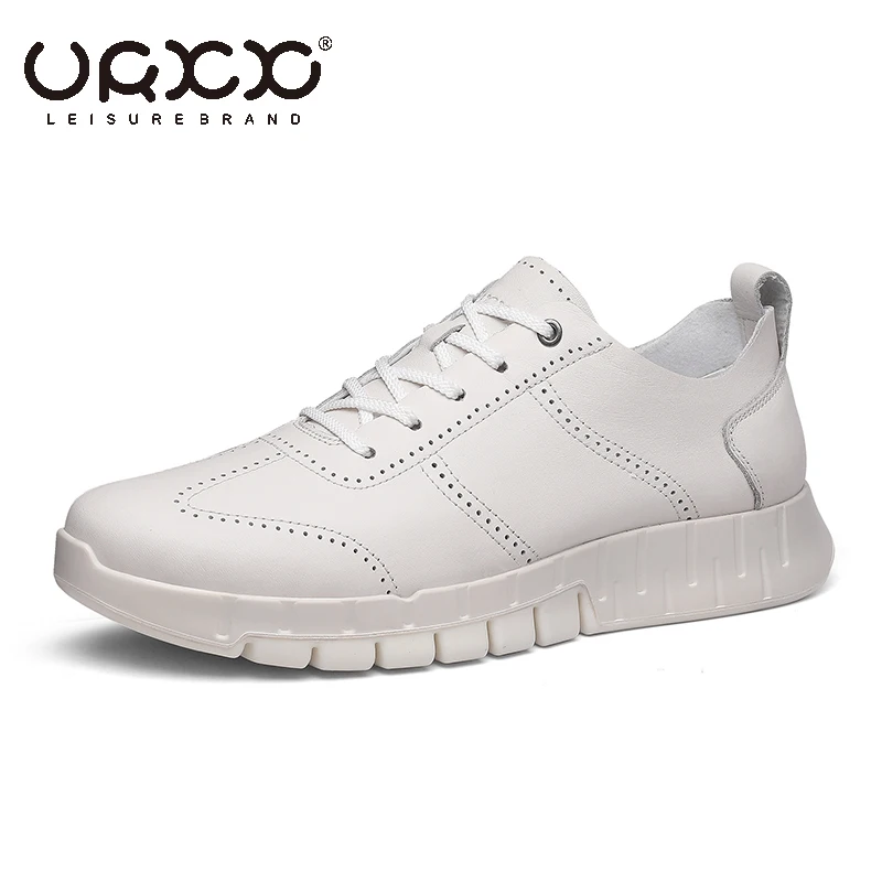 High-end Genuine Leather Men Shoes Outdoor Casual Sneakers Shoes Non-sli... - £116.11 GBP