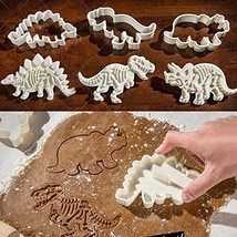 Dinosaur Fossil Cookie Making Molds / Stamps - 3pcs PVC Bakeware Molds D... - $13.99